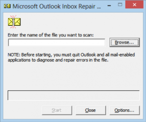 Select the PST file
